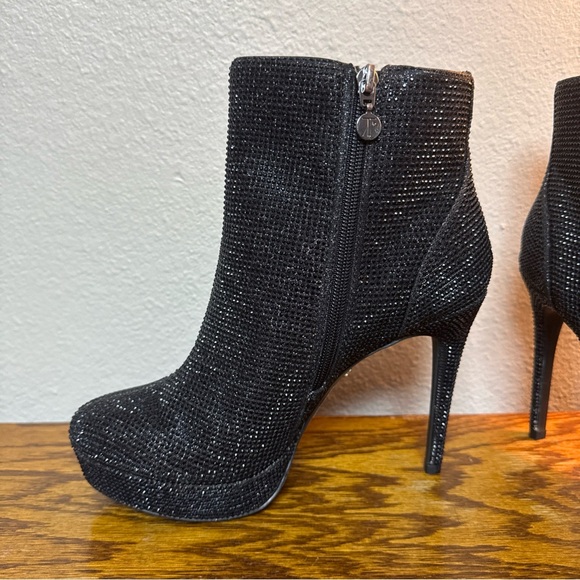 Thalia Sodi CHIARA platform dress booties black rhinestones size 8.5M - Picture 4 of 9